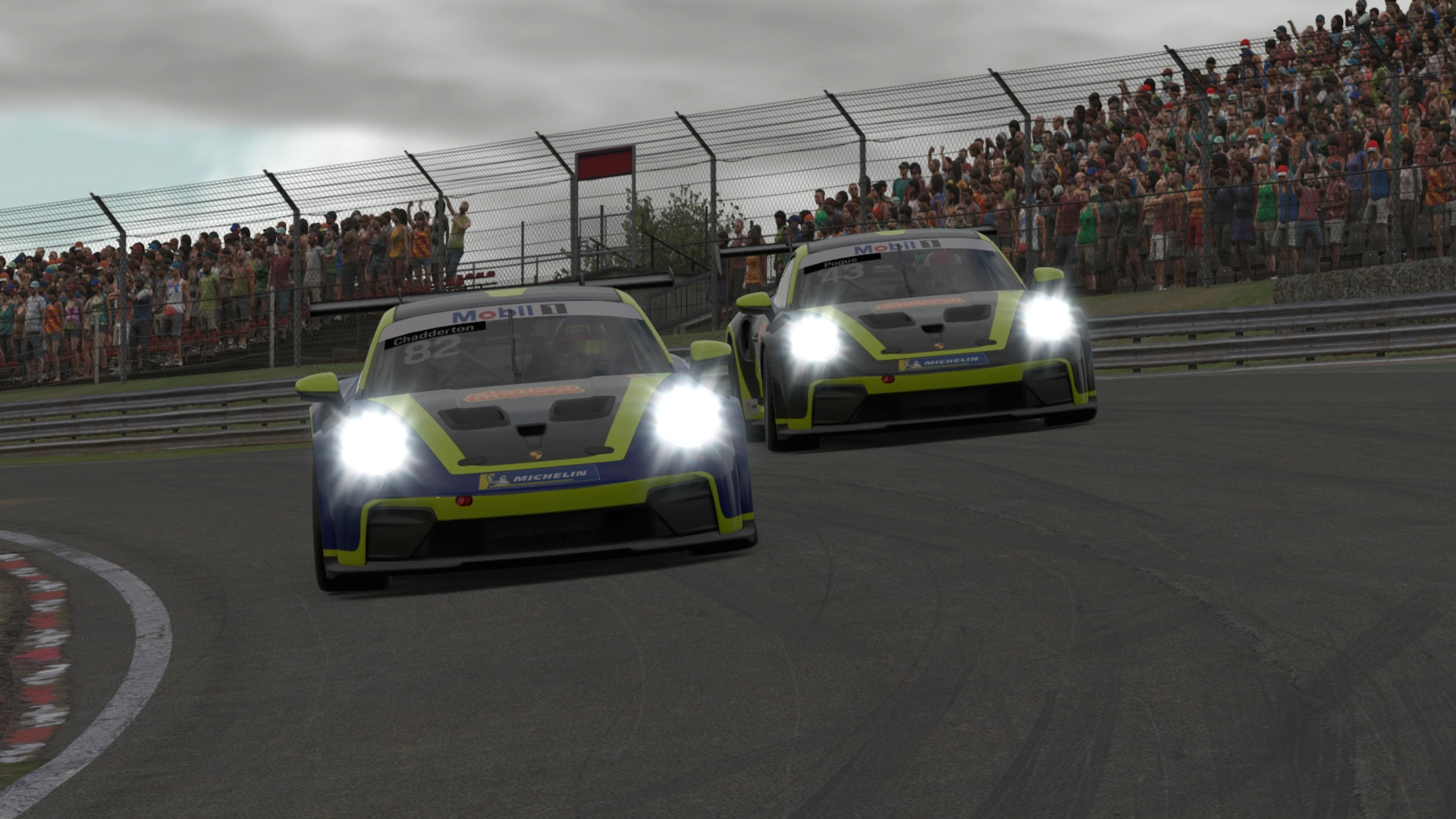 Sim racing onboard view